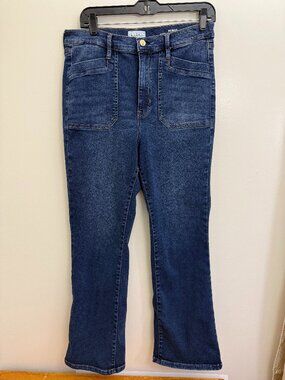 Nicole Miller Womens Blue Jeans Nomad Super High Rise Bootcut Size 14
